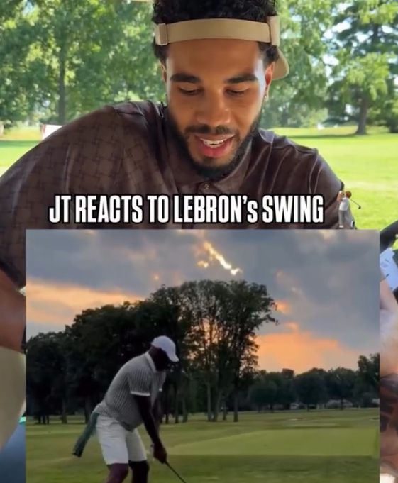 全智股配 塔图姆评价詹姆斯打高尔夫：就这样继续练下去，他只会越来越棒