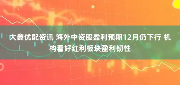 大鑫优配资讯 海外中资股盈利预期12月仍下行 机构看好红利板块盈利韧性